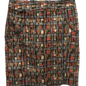 Darling Grey Geometric Vintage Skirt